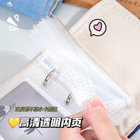 Y2K Denim Mini Photo Album for Kpop Photocards, Portable Retro Aesthetic Photocard Holder