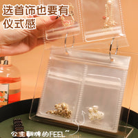 Acrylic Jewelry Display Stand with Dustproof Cover for Earrings Necklaces Bracelets