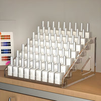 Multi-Layer Clear Nail Polish Organizer and Cosmetic Display Stand