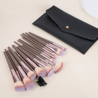 Champagne Makeup Brush Set with Sponge and Brush Cleaning Bowl