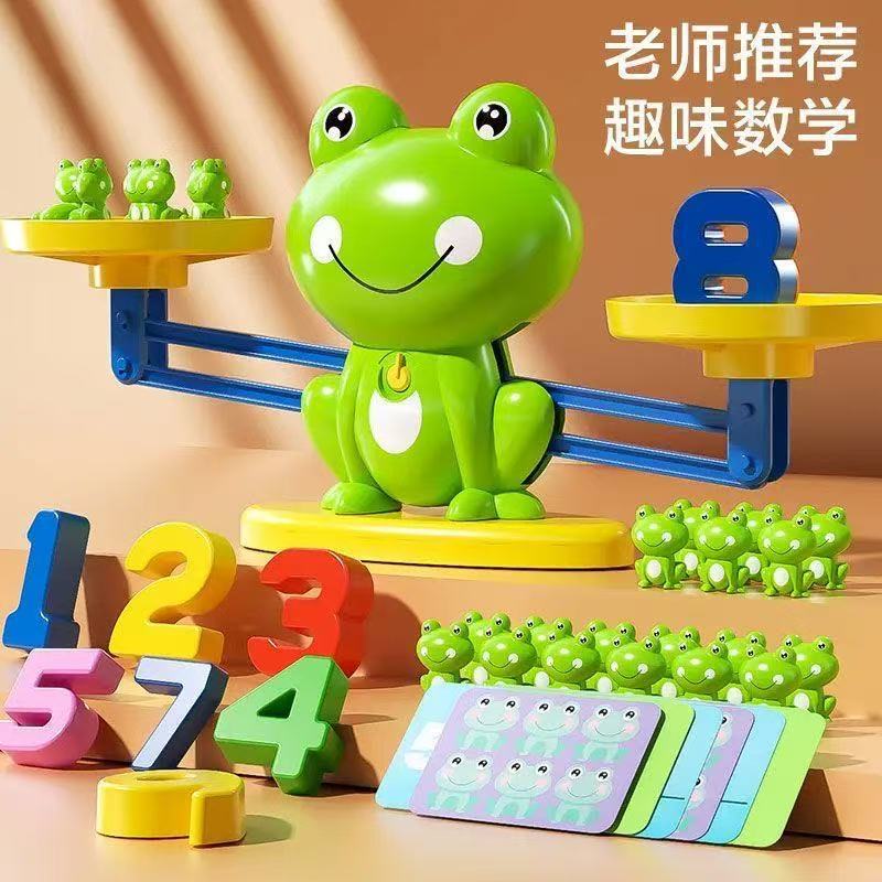 Frog Balance Counting Game for Kids, Educational Math Toy with Numbers and Cards, STEM Learning for 3-6 Year Olds