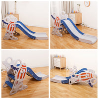 Kids Indoor Outdoor Foldable Rocket Tiger Slide Playset for Toddlers