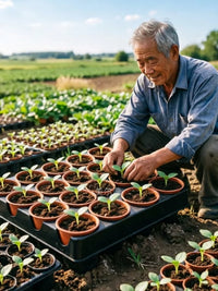 20-Cell Seedling Starter Trays with Drainage Holes for Garden Plant Propagation