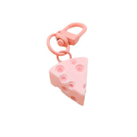 Cute Cheese Block Keychain Pendant for Bags and Keys