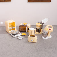 Miniature Pretend Play Kitchen Appliance Set for Kids - Coffee Maker, Toaster, Oven