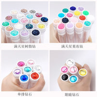 Disposable Crystal Eyelash Brushes with Portable Diamond Design, Multi-color Options