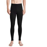 Men's Seamless Thermal Underwear Fleece Lined Leggings for Winter