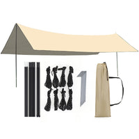 Outdoor Camping Tarp Shelter Sunshade Windproof Canopy for Multiple People