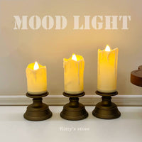 LED Flameless Candle Lamp Retro European Style Table Decor