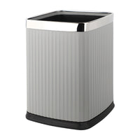 12L Square Faux Leather Waste Bin with Marble Pattern for Home and Office