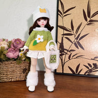 BJD Doll Clothes Set for 30cm Dolls - Autumn/Winter Casual Sweater & Skirt Outfit