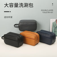 Men's Portable Travel Toiletry Bag with Handle, Outdoor Organizer for Cosmetics and Essentials