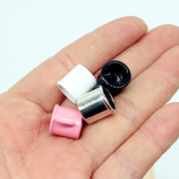 Dollhouse Miniature Alloy Coffee Cups - Set of 4