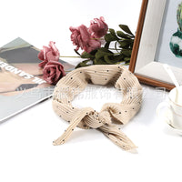 Chiffon Square Scarf with Pleated Texture and Printed Pattern
