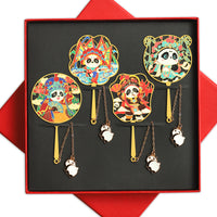 Panda Opera Metal Bookmark Chinese Sichuan Face-Changing Art Souvenir Gift