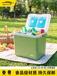 Portable Insulated Cooler Box for Camping, Commercial Use, and Car Travel - Keeps Food Fresh