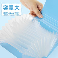 A6 Mini Accordion Document Organizer with Multiple Pockets for Office Receipts and Bills