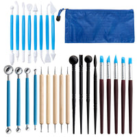 27-Piece Pottery & Clay Sculpting Tool Set for DIY Crafting