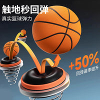 Silent Basketball Indoor Professional Mute Ball with Hoop, Non-shedding Fabric Cover, Sponge Ball for Kids and Adults