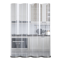 Waterproof Windproof Transparent Door Curtain with Rod for Kitchen Bedroom