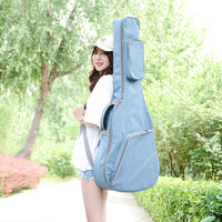 Padded Acoustic Guitar Gig Bag for 36-41 Inch Guitars, Double Shoulder Straps, Wear-Resistant