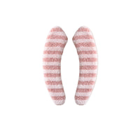 Luxury Striped Plush Toilet Seat Cushion Pads (2 Pairs) for Autumn/Winter