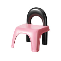 Kids' Non-Slip Bathroom Stool with Backrest - Thickened PP Portable Step Stool for Home Use