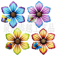 Iron Art Flower Wall Hanging Decor for Home and Garden