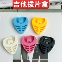 Guitar Pick Holder Case Adhesive Heart-shaped Colorful Pick Box for Musical Instrument Accessories