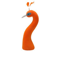 Flocked Peacock Head Model for Floral Arrangements and Decorations