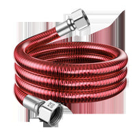304 Stainless Steel Corrugated Water Heater Inlet Hose, 4-Point Metal Explosion-Proof Hot/Cold Water Pipe for Home Use