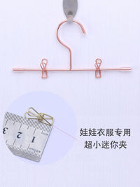Mini Metal Doll Clothes Hangers with Clips for BJD, Barbie, and Cotton Dolls