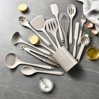 Silicone Kitchen Utensil Set with Non-stick Spatulas and Ladles, Heat-Resistant Cooking Tools