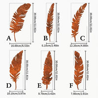Creative Feathered Plant Metal Silhouette for Outdoor Garden and Lawn Art Decor