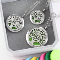 25mm Stainless Steel Aromatherapy Diffuser Locket Necklace for Essential Oils