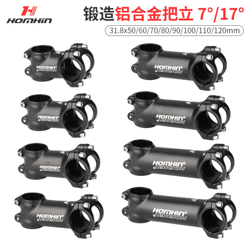 Homhin 7/17 Degree Aluminum Alloy Bicycle Stem for Road and Mountain Bikes