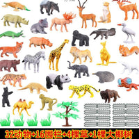 Realistic Zoo Animal Figures Set for Kids - Tiger, Lion, Solid PVC Animal Models