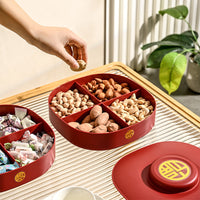 Red Wedding Candy and Snack Tray Set for Festive Occasions