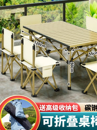 Portable Folding Camping Table and Chair Set for Outdoor Picnic BBQ