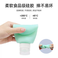Portable Silicone Dispenser Bottle for Hand Sanitizer and Cosmetics, Travel Size Press Pump Container