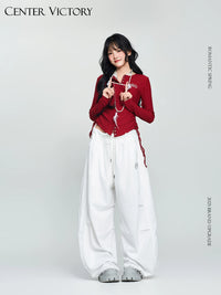 CV Dance Brand "Big Banana" Parachute Sports Pants Loose Straight Hip-Hop Trousers