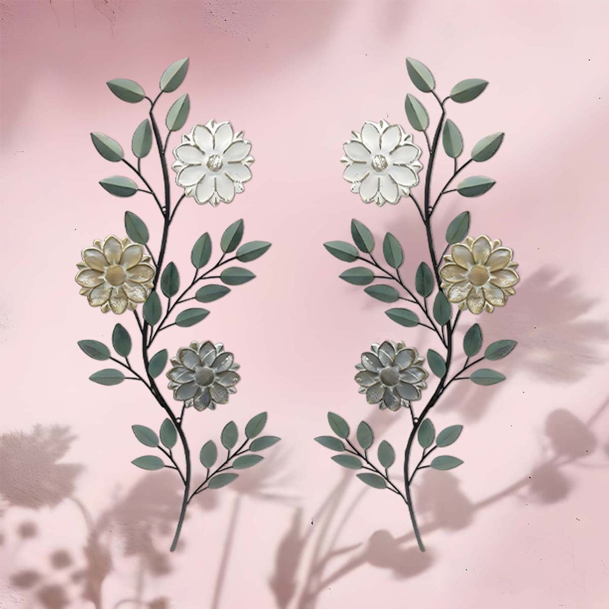 American Style Metal Leaf Wall Decor for Living Room and Outdoor Spaces