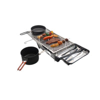 Portable Stainless Steel Folding BBQ Grill for Outdoor Camping and Home Use