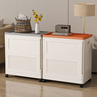 Foldable Home Storage Box with Wheels, Large Capacity Organizer for Clothes and Quilts, Plastic Wardrobe Storage Bin