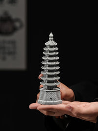 Bluestone Pagoda Miniature Landscape Ornament for Aquariums and Gardens