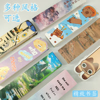 Weimo Cartoon Art Style Paper Bookmarks for Students and Readers