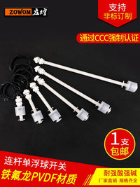 PVDF/PTFE Chemical Resistant Float Level Switch for Acid/Alkali Liquid Control