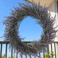 Large Lavender Flocked Wreath Door Decor