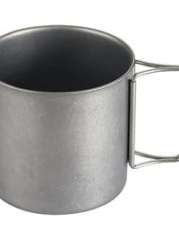 Vintage 304 Stainless Steel Folding Cup Outdoor Camping Coffee Tea Mug