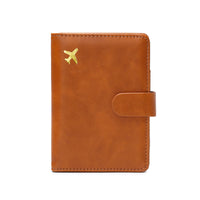 RFID Blocking Soft Leather Passport Holder Wallet for Travel